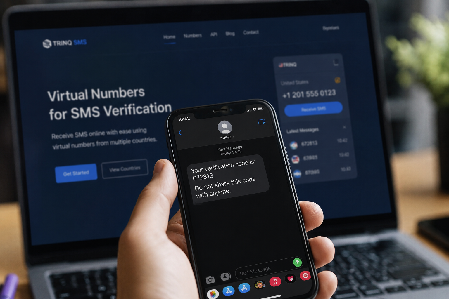Virtual number for SMS verification and receiving verification codes